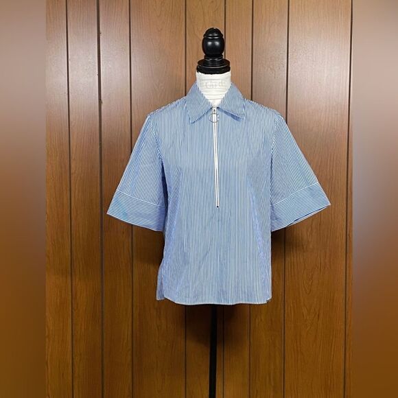 Akris Punto Striped Blouse size 6 - Picture 3 of 9